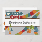 Quirky, leuk, spelletjes nacht, bordspelliefhebber kaart (Voorkant / Achterkant)