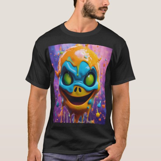 Quirky Liquid Ghost Portrait T-shirt (Voorkant)