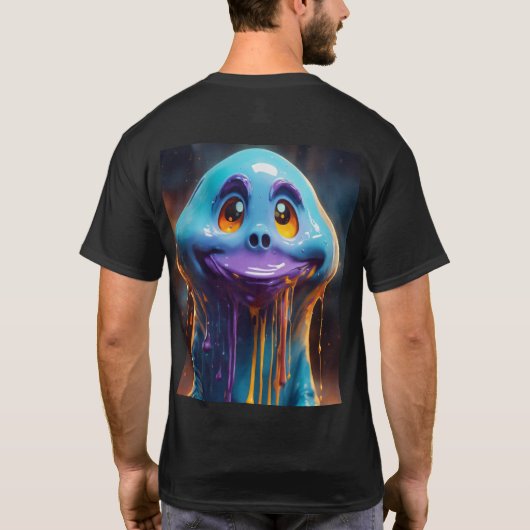 Quirky Liquid Ghost Portrait T-shirt (Achterkant)