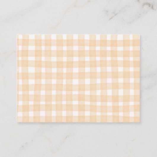 Quirky Little Pumpkin Baby shower Boeken voor Baby Informatiekaartje (Achterkant)