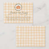 Quirky Little Pumpkin Baby shower Boeken voor Baby Informatiekaartje (Voorkant / Achterkant)