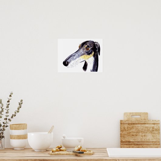 Quirky Lurcher poster (Keuken)
