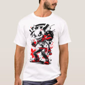 Quirky Manga Robot Skeleton T-shirt (Voorkant)