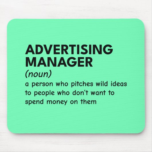 Quirky Marketing Manager Definitie Muismat (Voorkant)