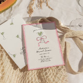 Quirky Martini Bow Hand getrokken Vrijgezellenfees Kaart