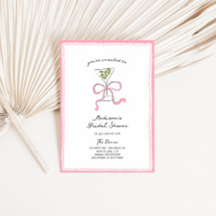 Quirky Martini Bow Hand getrokken Vrijgezellenfees Kaart