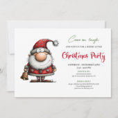 Quirky Minimalist Santa Holiday Celebration Card Kaart (Voorkant)