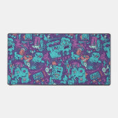 Quirky Monster Doodle Bureaumat (Voorkant)