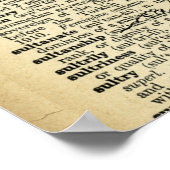 Quirky Moose Butterflies Antiek Dictionary Page Poster (Hoek)