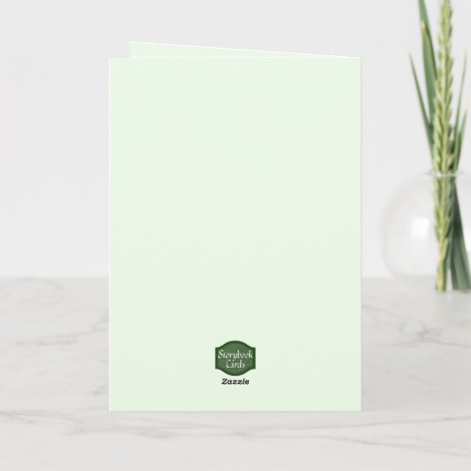 Quirky Moose Rabbit Forest Winter Scene Kerstmis Kaart (Achterkant)