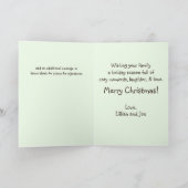 Quirky Moose Rabbit Forest Winter Scene Kerstmis Kaart (Binnen)