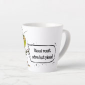 Quirky Mosquito Funny Coffee Quote Latte Mok (Rechterhoek)