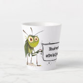 Quirky Mosquito Funny Coffee Quote Latte Mok (Voorkant)