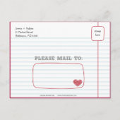 Quirky Note Photo Save the Date Card Aankondigingskaart (Achterkant)
