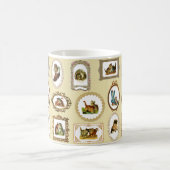 Quirky  omlijnd kattenpatroon koffiemok (Center)