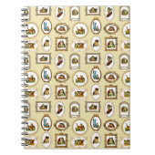 Quirky  omlijnd kattenpatroon notitieboek (Voorkant)