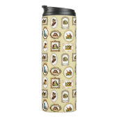 Quirky  omlijnd kattenpatroon thermosbeker (Geroteerd rechts)