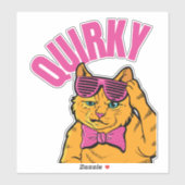 Quirky.. Ontdek de vele vormen van de kat Sticker (Vel)