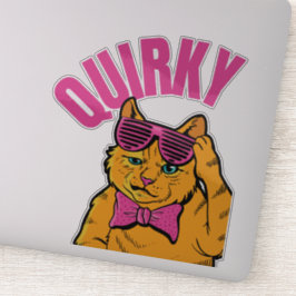 Quirky.. Ontdek de vele vormen van de kat Sticker
