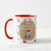Quirky Owl Holiday Mok (Links)