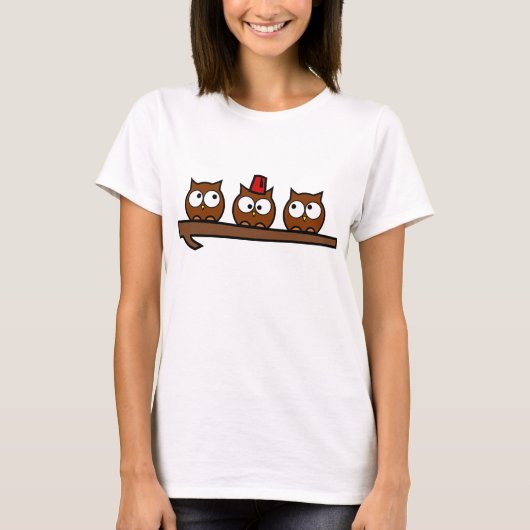 Quirky Owls - Dr. T. Wit T'who T-shirt (Voorkant)