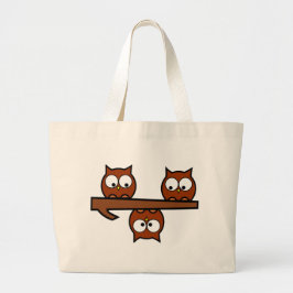 Quirky Owls Grote Tote Bag