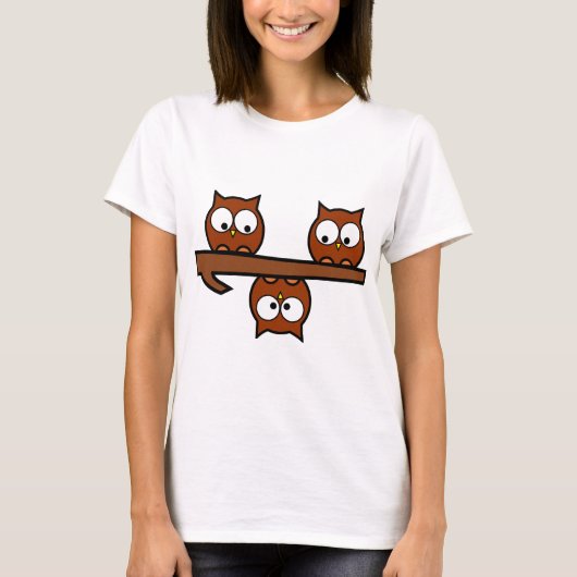 Quirky Owls T-shirt (Voorkant)