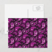 Quirky Paars Paisley Briefkaart (Voorkant / Achterkant)