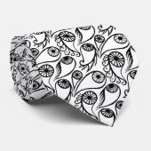 Quirky Paisley Eye Pattern Creepy Funny Halloween Stropdas (Opgerold)