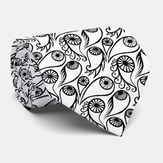 Quirky Paisley Eye Pattern Creepy Funny Halloween Stropdas (Opgerold)