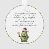 Quirky Pickle Christmas Tree Ornament (achterkant)