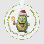 Quirky Pickle Christmas Tree Ornament (voorkant)