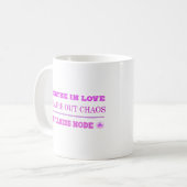 Quirky Pink Momfulness Mode ON – Breathe Love Koffiemok (Voorkant links)