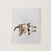 Quirky portret van een Teacup Chihuahua Legpuzzel (Verticaal)