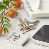 Quirky portret van een Teacup Chihuahua Sleutelhanger (Zijkant)