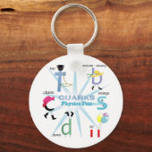 Quirky Quarks Physics Fun Sleutelhanger (Voorkant)