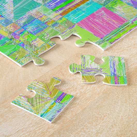 Quirky Quilt Abstract Design Puzzle Legpuzzel (Zijkant)