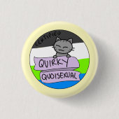 Quirky Quoisexual Ronde Button 3,2 Cm (Voorkant)