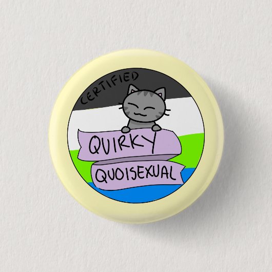 Quirky Quoisexual Ronde Button 3,2 Cm (Voorkant)