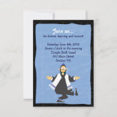 Quirky Rabbi Bar Bat Mitzvah Reception Party Card Kaart (Voorkant)