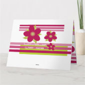 Quirky Raspberry Floral Birthday Kaart (Achterkant)