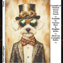 Quirky Regal Steampunk Dog Portrait EA6 Decoupage