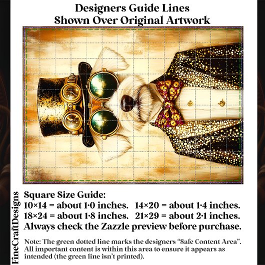 Quirky Regal Steampunk Dog Portrait EA6 Decoupage Tissuepapier