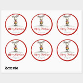 Quirky reindeer fun whimsical Xmas sticker style (Vel)