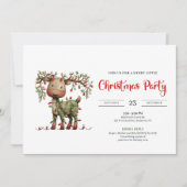 Quirky Reindeer funny modern Christmas celebration Kaart (Voorkant)