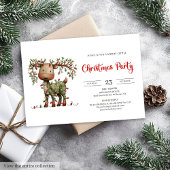Quirky Reindeer funny modern Christmas celebration Kaart