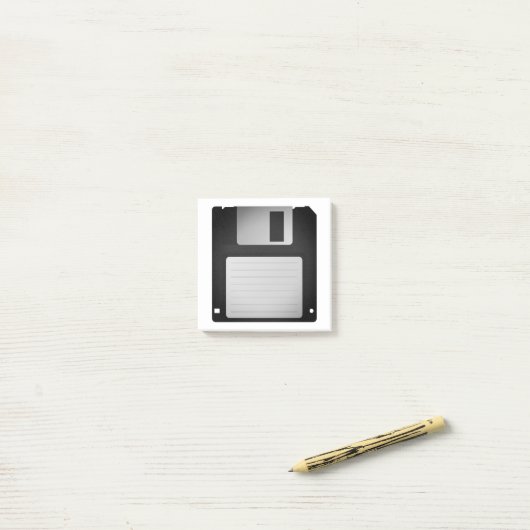 Quirky Retro Blank diskettestation Post-it® Notes (Op bureau)