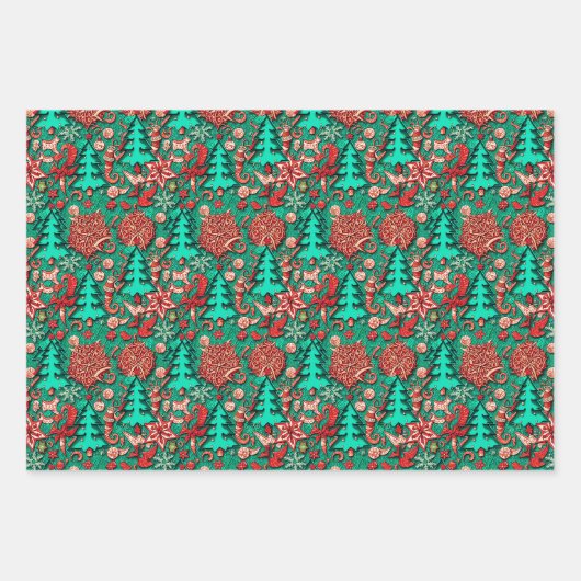 Quirky Retro Holiday #1 Inpakpapier Vel (Voorkant)