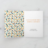 Quirky Retro kerstboom midden midden eeuw modern Feestdagen Kaart (Binnen)