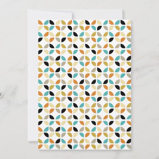 Quirky Retro kerstboom midden midden eeuw modern Feestdagenkaart (Achterkant)